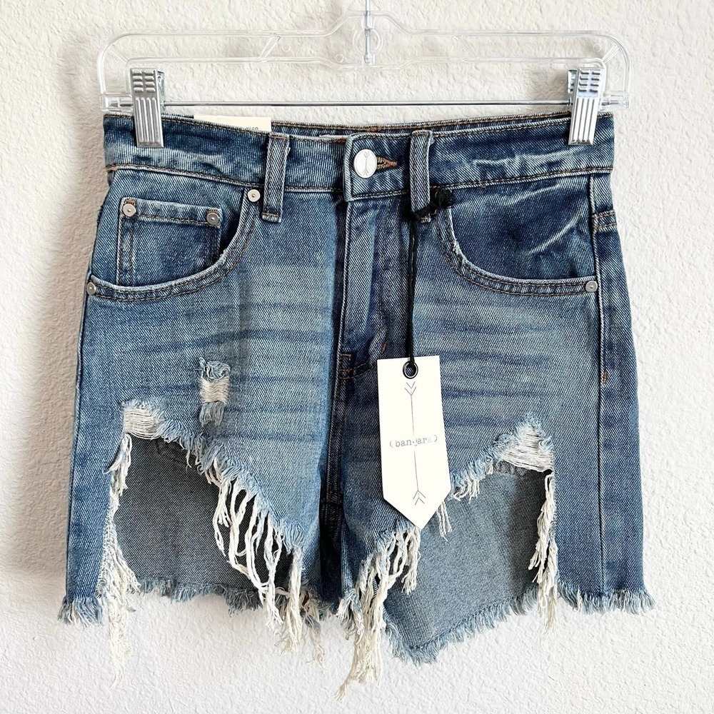 New Ban Jara Loose Fit Shorts Women's 23 Super High Rise Denim Cotton Distressed